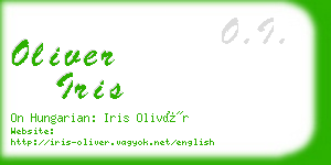 oliver iris business card